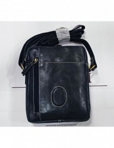 BOLSO PIEL  BANDOLERA C/ AZUL