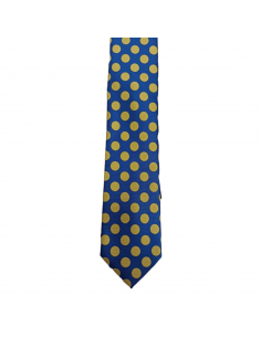 CORBATA AZUL LUNARES AMARILLO