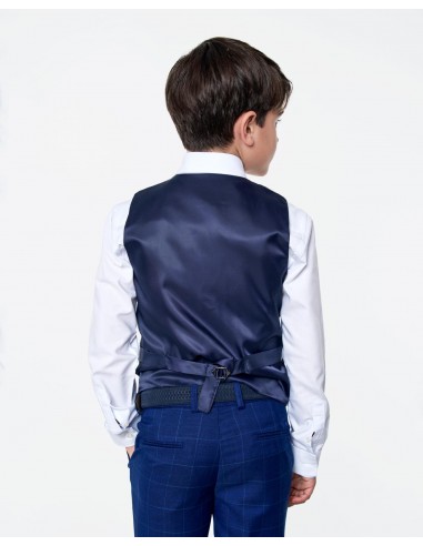 CHALECO NIÑO CUADROS AZUL SPAGNOLO