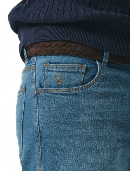 PANTALÓN JEANS REGULAR / AZUL LA GARROCHA