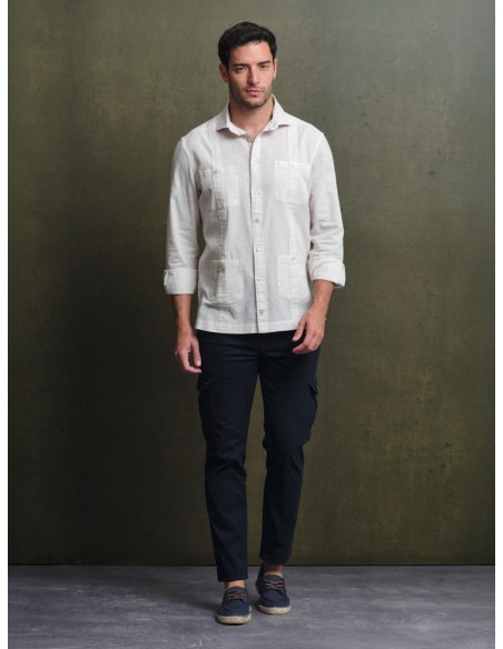 CAMISA CUBANA - BEIGE LA GARROCHA