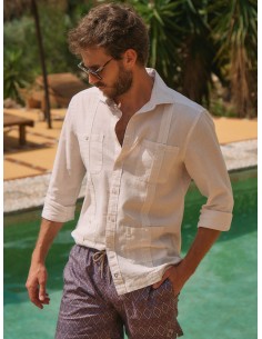 CAMISA CUBANA - BEIGE LA...