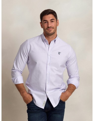 CAMISA OXFORD RAYAS - MALVA LA GARROCHA CAMISA OXFORD RAYAS - MALVA LA GARROCHA
