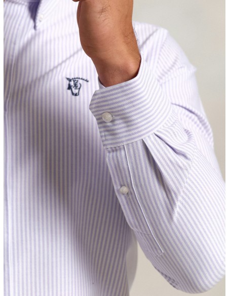 CAMISA OXFORD RAYAS - MALVA LA GARROCHA