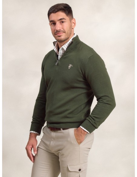 JERSEY DE MEDIA CREMALLERA CONTRASTE - MUSGO LA GARROCHA