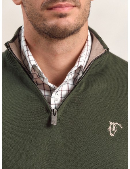 JERSEY DE MEDIA CREMALLERA CONTRASTE - MUSGO LA GARROCHA