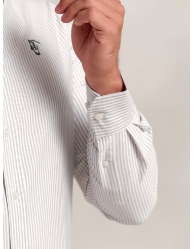 CAMISA OXFORD RAYAS - GRIS LA GARROCHA